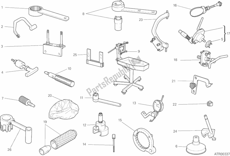 Tutte le parti per il Attrezzi Di Servizio Dell'officina, Motore del Ducati Scrambler Urban Enduro Brasil 803 2016